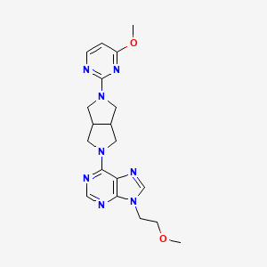 molecular formula C19H24N8O2 B6468157 9-(2-methoxyethyl)-6-[5-(4-methoxypyrimidin-2-yl)-octahydropyrrolo[3,4-c]pyrrol-2-yl]-9H-purine CAS No. 2640903-69-9