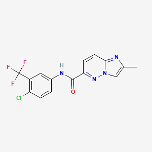 N-[4-chloro-3-(trifluoromethyl)phenyl]-2-methylimidazo[1,2-b]pyridazine-6-carboxamide