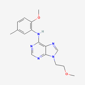 molecular formula C16H19N5O2 B6468165 N-(2-methoxy-5-methylphenyl)-9-(2-methoxyethyl)-9H-purin-6-amine CAS No. 2640951-74-0