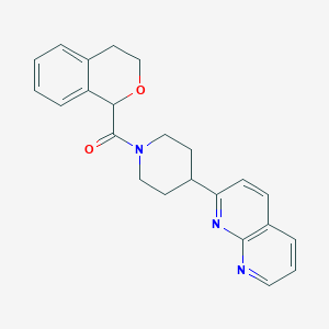 2-[1-(3,4-dihydro-1H-2-benzopyran-1-carbonyl)piperidin-4-yl]-1,8-naphthyridine