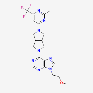 9-(2-methoxyethyl)-6-{5-[2-methyl-6-(trifluoromethyl)pyrimidin-4-yl]-octahydropyrrolo[3,4-c]pyrrol-2-yl}-9H-purine