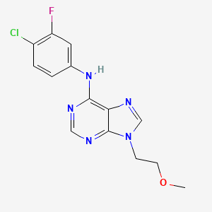 N-(4-chloro-3-fluorophenyl)-9-(2-methoxyethyl)-9H-purin-6-amine