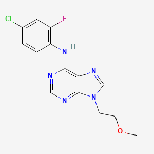 N-(4-chloro-2-fluorophenyl)-9-(2-methoxyethyl)-9H-purin-6-amine