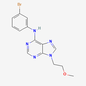 N-(3-bromophenyl)-9-(2-methoxyethyl)-9H-purin-6-amine