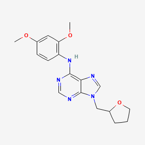 N-(2,4-dimethoxyphenyl)-9-[(oxolan-2-yl)methyl]-9H-purin-6-amine