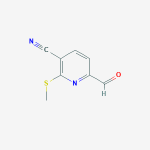 B064683 6-Formyl-2-(methylsulfanyl)nicotinonitrile CAS No. 175277-27-7