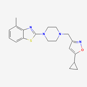 2-{4-[(5-cyclopropyl-1,2-oxazol-3-yl)methyl]piperazin-1-yl}-4-methyl-1,3-benzothiazole