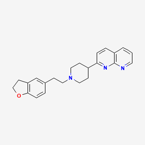 molecular formula C23H25N3O B6468352 2-{1-[2-(2,3-dihydro-1-benzofuran-5-yl)ethyl]piperidin-4-yl}-1,8-naphthyridine CAS No. 2640975-03-5