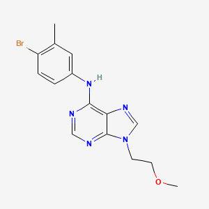 molecular formula C15H16BrN5O B6468414 N-(4-bromo-3-methylphenyl)-9-(2-methoxyethyl)-9H-purin-6-amine CAS No. 2640934-79-6