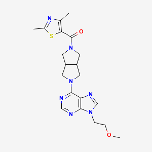 6-[5-(2,4-dimethyl-1,3-thiazole-5-carbonyl)-octahydropyrrolo[3,4-c]pyrrol-2-yl]-9-(2-methoxyethyl)-9H-purine