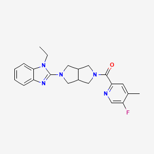 1-ethyl-2-[5-(5-fluoro-4-methylpyridine-2-carbonyl)-octahydropyrrolo[3,4-c]pyrrol-2-yl]-1H-1,3-benzodiazole