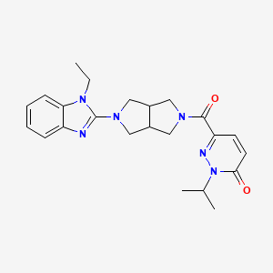 6-[5-(1-ethyl-1H-1,3-benzodiazol-2-yl)-octahydropyrrolo[3,4-c]pyrrole-2-carbonyl]-2-(propan-2-yl)-2,3-dihydropyridazin-3-one