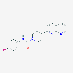 molecular formula C20H19FN4O B6468480 N-(4-fluorophenyl)-4-(1,8-naphthyridin-2-yl)piperidine-1-carboxamide CAS No. 2640934-42-3