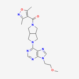 6-[5-(3,5-dimethyl-1,2-oxazole-4-carbonyl)-octahydropyrrolo[3,4-c]pyrrol-2-yl]-9-(2-methoxyethyl)-9H-purine