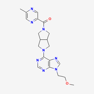 molecular formula C20H24N8O2 B6468518 9-(2-methoxyethyl)-6-[5-(5-methylpyrazine-2-carbonyl)-octahydropyrrolo[3,4-c]pyrrol-2-yl]-9H-purine CAS No. 2640945-33-9