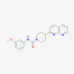 N-(3-methoxyphenyl)-4-(1,8-naphthyridin-2-yl)piperidine-1-carboxamide