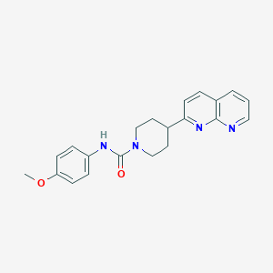 molecular formula C21H22N4O2 B6468526 N-(4-methoxyphenyl)-4-(1,8-naphthyridin-2-yl)piperidine-1-carboxamide CAS No. 2640955-66-2