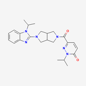 2-(propan-2-yl)-6-{5-[1-(propan-2-yl)-1H-1,3-benzodiazol-2-yl]-octahydropyrrolo[3,4-c]pyrrole-2-carbonyl}-2,3-dihydropyridazin-3-one