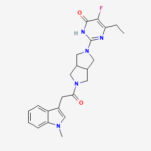 6-ethyl-5-fluoro-2-{5-[2-(1-methyl-1H-indol-3-yl)acetyl]-octahydropyrrolo[3,4-c]pyrrol-2-yl}-3,4-dihydropyrimidin-4-one