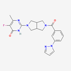 5-fluoro-6-methyl-2-{5-[3-(1H-pyrazol-1-yl)benzoyl]-octahydropyrrolo[3,4-c]pyrrol-2-yl}-3,4-dihydropyrimidin-4-one