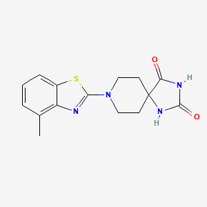 molecular formula C15H16N4O2S B6468569 8-(4-methyl-1,3-benzothiazol-2-yl)-1,3,8-triazaspiro[4.5]decane-2,4-dione CAS No. 2640957-30-6