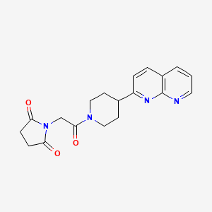 1-{2-[4-(1,8-naphthyridin-2-yl)piperidin-1-yl]-2-oxoethyl}pyrrolidine-2,5-dione