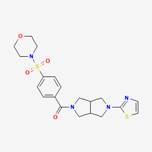 molecular formula C20H24N4O4S2 B6468585 4-{4-[5-(1,3-thiazol-2-yl)-octahydropyrrolo[3,4-c]pyrrole-2-carbonyl]benzenesulfonyl}morpholine CAS No. 2640955-41-3