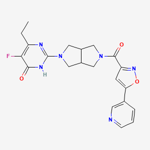 6-ethyl-5-fluoro-2-{5-[5-(pyridin-3-yl)-1,2-oxazole-3-carbonyl]-octahydropyrrolo[3,4-c]pyrrol-2-yl}-3,4-dihydropyrimidin-4-one