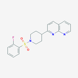 2-[1-(2-fluorobenzenesulfonyl)piperidin-4-yl]-1,8-naphthyridine