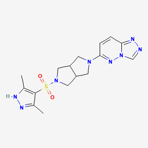 3,5-dimethyl-4-[(5-{[1,2,4]triazolo[4,3-b]pyridazin-6-yl}-octahydropyrrolo[3,4-c]pyrrol-2-yl)sulfonyl]-1H-pyrazole