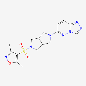 3,5-dimethyl-4-[(5-{[1,2,4]triazolo[4,3-b]pyridazin-6-yl}-octahydropyrrolo[3,4-c]pyrrol-2-yl)sulfonyl]-1,2-oxazole