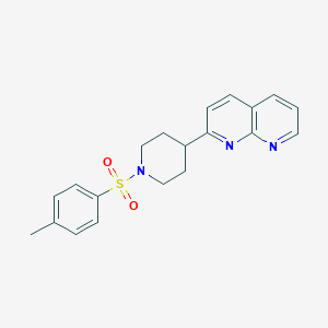 molecular formula C20H21N3O2S B6468674 2-[1-(4-methylbenzenesulfonyl)piperidin-4-yl]-1,8-naphthyridine CAS No. 2640964-80-1