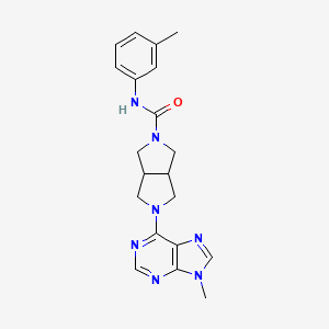 molecular formula C20H23N7O B6468682 5-(9-methyl-9H-purin-6-yl)-N-(3-methylphenyl)-octahydropyrrolo[3,4-c]pyrrole-2-carboxamide CAS No. 2640951-81-9