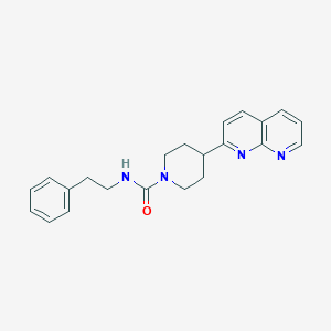 molecular formula C22H24N4O B6468713 4-(1,8-naphthyridin-2-yl)-N-(2-phenylethyl)piperidine-1-carboxamide CAS No. 2640953-63-3