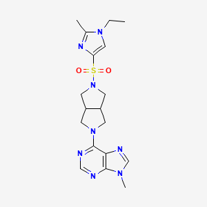 6-{5-[(1-ethyl-2-methyl-1H-imidazol-4-yl)sulfonyl]-octahydropyrrolo[3,4-c]pyrrol-2-yl}-9-methyl-9H-purine