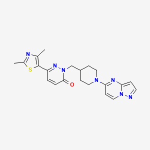 6-(2,4-dimethyl-1,3-thiazol-5-yl)-2-[(1-{pyrazolo[1,5-a]pyrimidin-5-yl}piperidin-4-yl)methyl]-2,3-dihydropyridazin-3-one