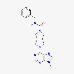 molecular formula C20H23N7O B6468755 N-benzyl-5-(9-methyl-9H-purin-6-yl)-octahydropyrrolo[3,4-c]pyrrole-2-carboxamide CAS No. 2640818-80-8