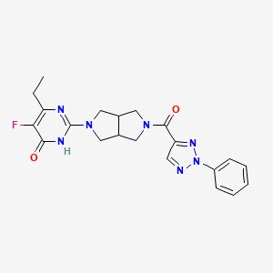 6-ethyl-5-fluoro-2-[5-(2-phenyl-2H-1,2,3-triazole-4-carbonyl)-octahydropyrrolo[3,4-c]pyrrol-2-yl]-3,4-dihydropyrimidin-4-one