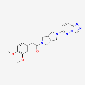 molecular formula C21H24N6O3 B6468762 2-(3,4-dimethoxyphenyl)-1-(5-{[1,2,4]triazolo[4,3-b]pyridazin-6-yl}-octahydropyrrolo[3,4-c]pyrrol-2-yl)ethan-1-one CAS No. 2640945-74-8