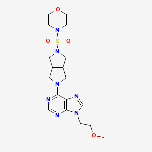 9-(2-methoxyethyl)-6-[5-(morpholine-4-sulfonyl)-octahydropyrrolo[3,4-c]pyrrol-2-yl]-9H-purine