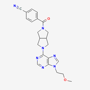 4-{5-[9-(2-methoxyethyl)-9H-purin-6-yl]-octahydropyrrolo[3,4-c]pyrrole-2-carbonyl}benzonitrile