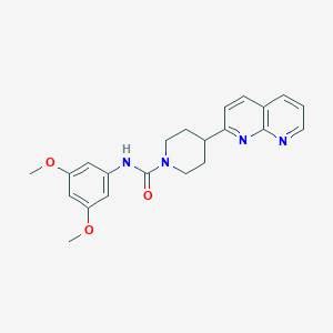 molecular formula C22H24N4O3 B6468828 N-(3,5-dimethoxyphenyl)-4-(1,8-naphthyridin-2-yl)piperidine-1-carboxamide CAS No. 2640950-62-3