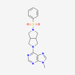 6-[5-(benzenesulfonyl)-octahydropyrrolo[3,4-c]pyrrol-2-yl]-9-methyl-9H-purine