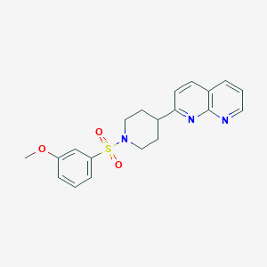 2-[1-(3-methoxybenzenesulfonyl)piperidin-4-yl]-1,8-naphthyridine