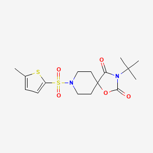 3-tert-butyl-8-[(5-methylthiophen-2-yl)sulfonyl]-1-oxa-3,8-diazaspiro[4.5]decane-2,4-dione