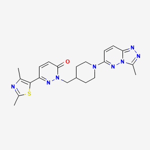 6-(2,4-dimethyl-1,3-thiazol-5-yl)-2-[(1-{3-methyl-[1,2,4]triazolo[4,3-b]pyridazin-6-yl}piperidin-4-yl)methyl]-2,3-dihydropyridazin-3-one