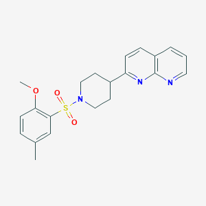 2-[1-(2-methoxy-5-methylbenzenesulfonyl)piperidin-4-yl]-1,8-naphthyridine