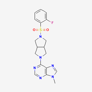 6-[5-(2-fluorobenzenesulfonyl)-octahydropyrrolo[3,4-c]pyrrol-2-yl]-9-methyl-9H-purine