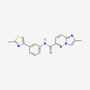 2-methyl-N-[3-(2-methyl-1,3-thiazol-4-yl)phenyl]imidazo[1,2-b]pyridazine-6-carboxamide