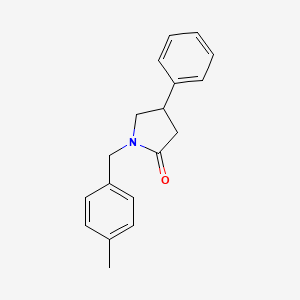 molecular formula C18H19NO B6468916 1-[(4-methylphenyl)methyl]-4-phenylpyrrolidin-2-one CAS No. 2640822-61-1